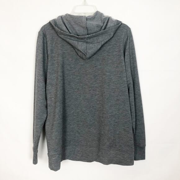 Reebok Lace Up Gray Hoodie Size Large - Picture 3 of 7